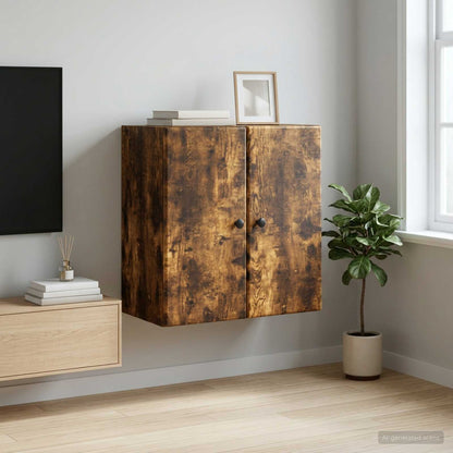 vidaXL Wall-Mounted Cabinet 59 x 31 x 60 cm Engineered Wood Smoked Oak