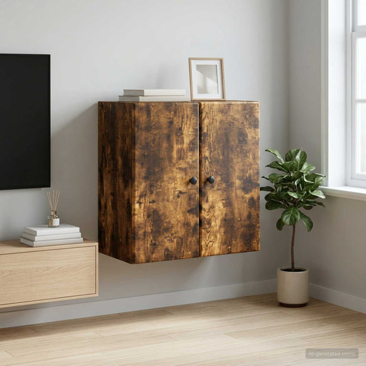 vidaXL Wall-Mounted Cabinet 59 x 31 x 60 cm Engineered Wood Smoked Oak