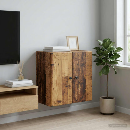 vidaXL Wall-Mounted Cabinet Old Wood 59 x 31 x 60 cm Engineered Wood