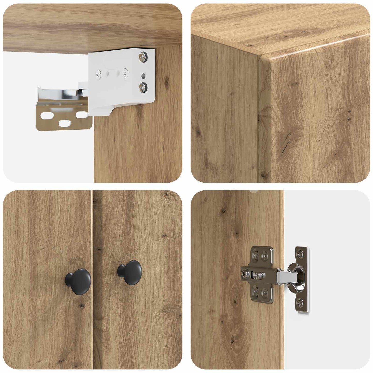 vidaXL Wall-Mounted Cabinet Artisan Oak 59 x 31 x 60 cm