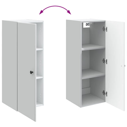 vidaXL Wall-Mounted Cabinet White 33 x 34.5 x 90 cm Engineered Wood