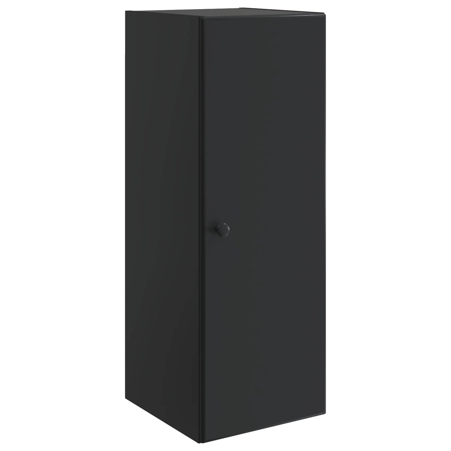vidaXL Wall-Mounted Cabinet Black 33 x 34.5 x 90 cm Engineered Wood