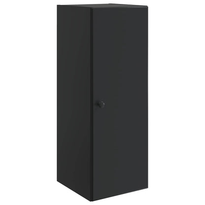 vidaXL Wall-Mounted Cabinet Black 33 x 34.5 x 90 cm Engineered Wood
