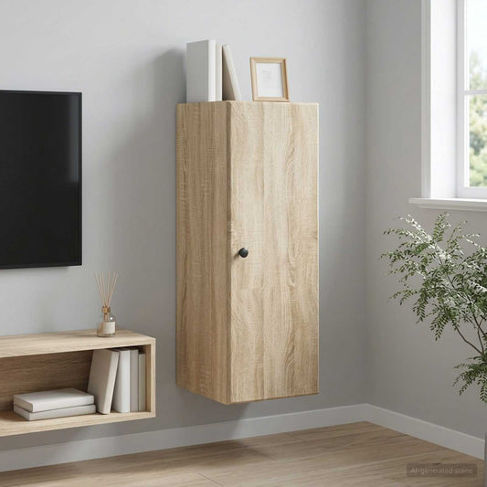 vidaXL Wall-Mounted Cabinet Sonoma Oak 33 x 34.5 x 90 cm