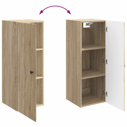 vidaXL Wall-Mounted Cabinet Sonoma Oak 33 x 34.5 x 90 cm