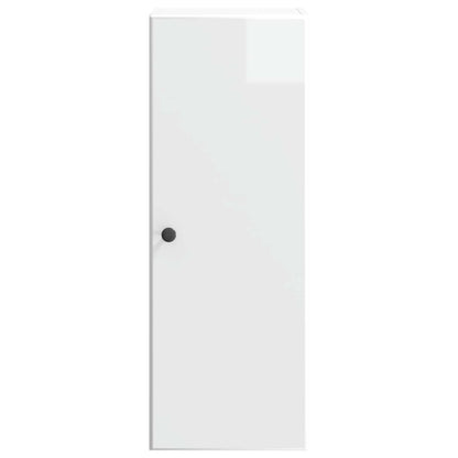 vidaXL Wall-Mounted Cabinet High Gloss White 33 x 34.5 x 90 cm