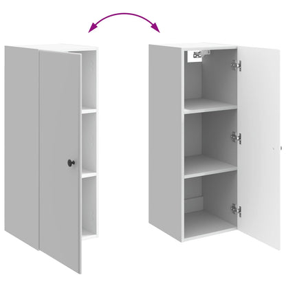 vidaXL Wall-Mounted Cabinet High Gloss White 33 x 34.5 x 90 cm