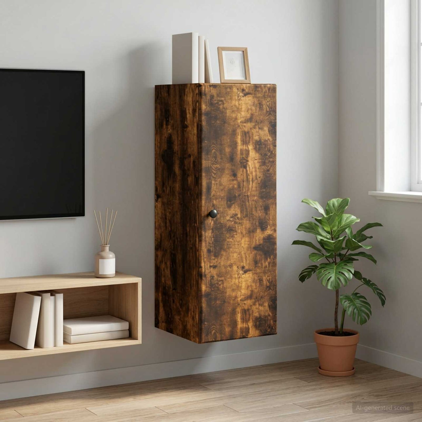 vidaXL Wall-Mounted Cabinet 33 x 34.5 x 90 cm Engineered Wood