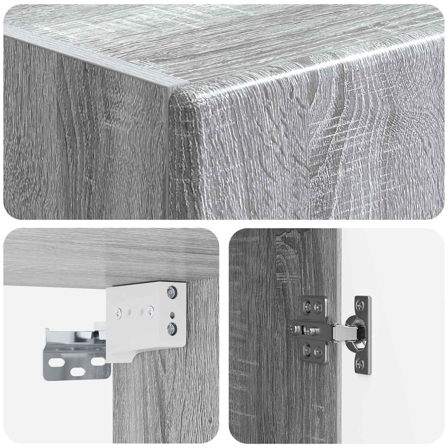 vidaXL Wall-Mounted Cabinet 33 x 34.5 x 90 cm Engineered Wood