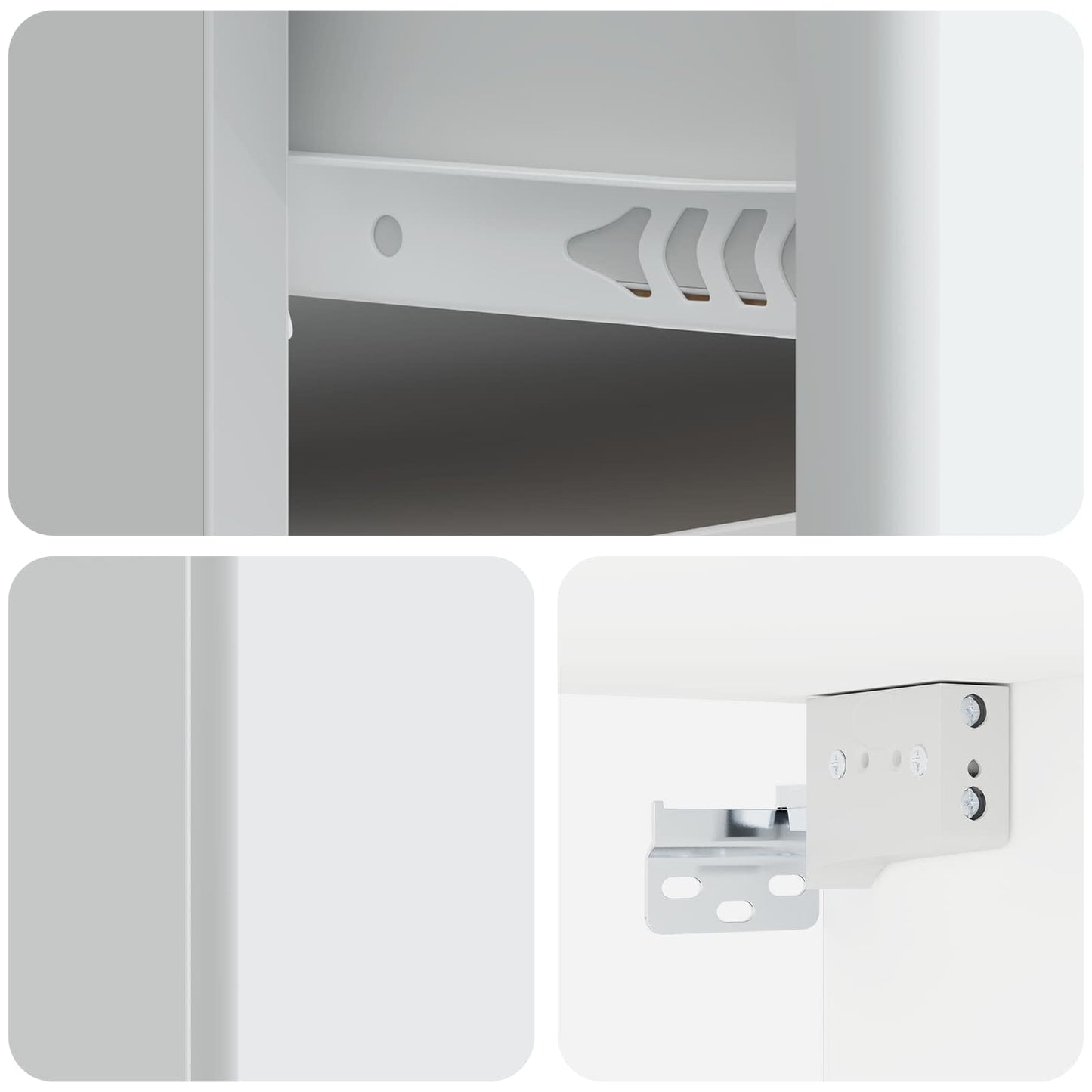 vidaXL Wall-Mounted Bedside Cabinet White 34.5 x 33 x 20 cm