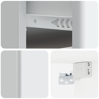vidaXL Wall-Mounted Bedside Cabinet White 34.5 x 33 x 20 cm