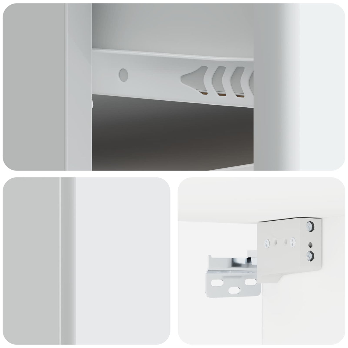 vidaXL Wall-Mounted Bedside Cabinet White 34.5 x 33 x 20 cm