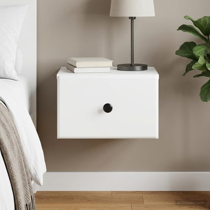 vidaXL Wall-Mounted Bedside Cabinet White 34.5 x 33 x 20 cm
