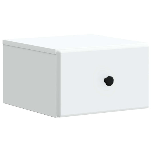 vidaXL Wall-Mounted Bedside Cabinet White 34.5 x 33 x 20 cm