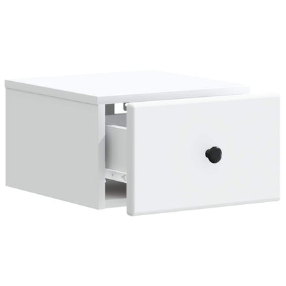 vidaXL Wall-Mounted Bedside Cabinet White 34.5 x 33 x 20 cm
