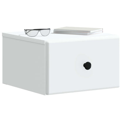 vidaXL Wall-Mounted Bedside Cabinet White 34.5 x 33 x 20 cm