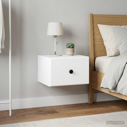 vidaXL Wall-Mounted Bedside Cabinet 2 pcs White 34.5 x 33 x 20 cm