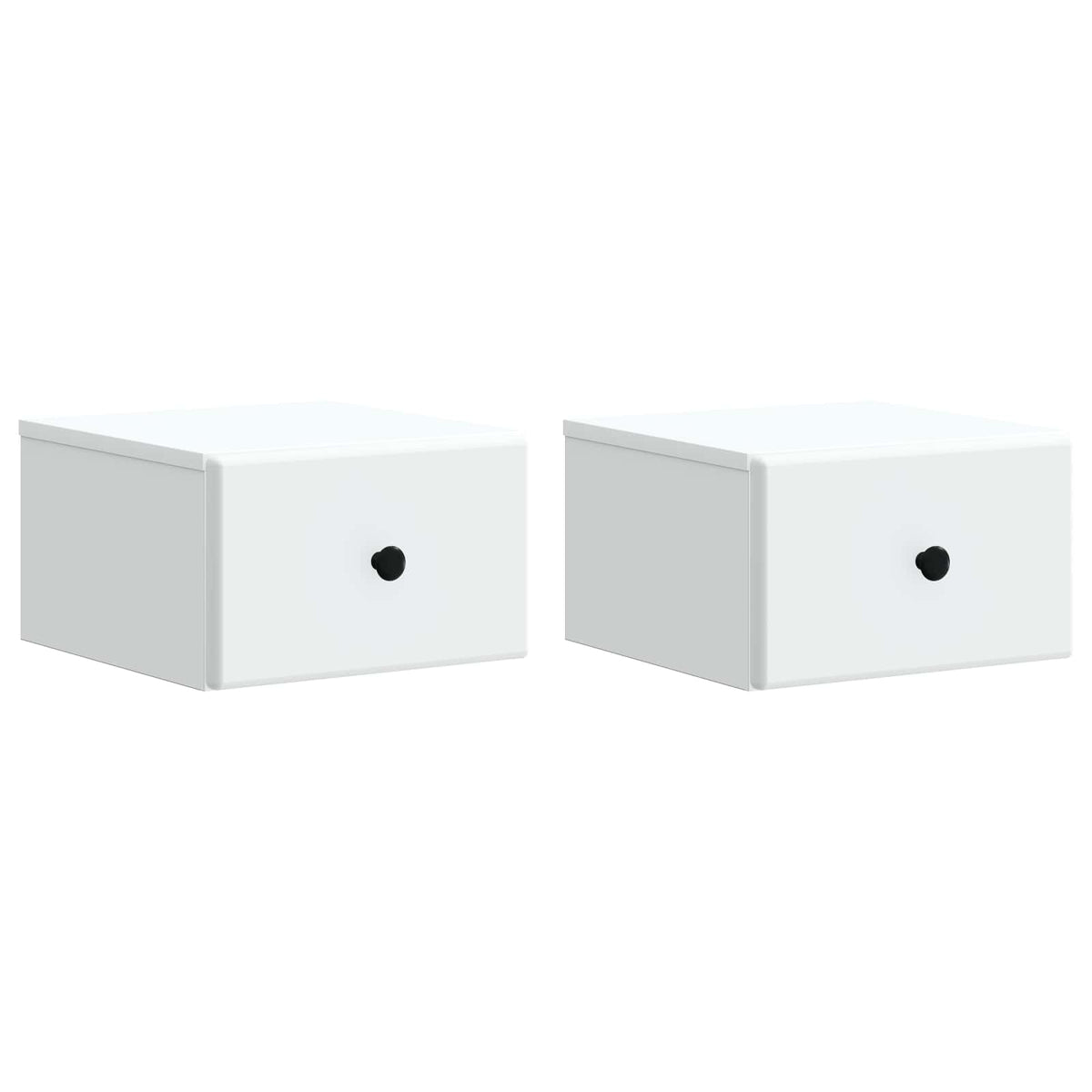 vidaXL Wall-Mounted Bedside Cabinet 2 pcs White 34.5 x 33 x 20 cm