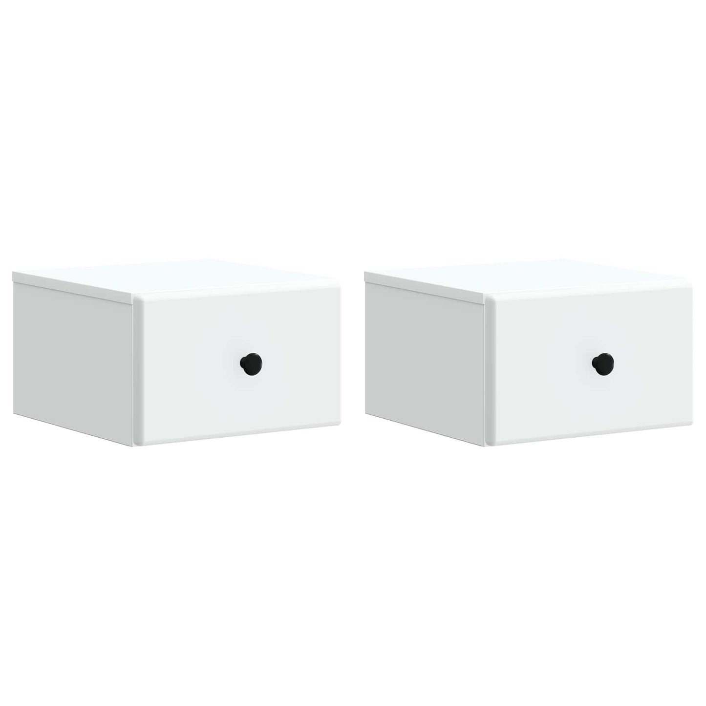 vidaXL Wall-Mounted Bedside Cabinet 2 pcs White 34.5 x 33 x 20 cm