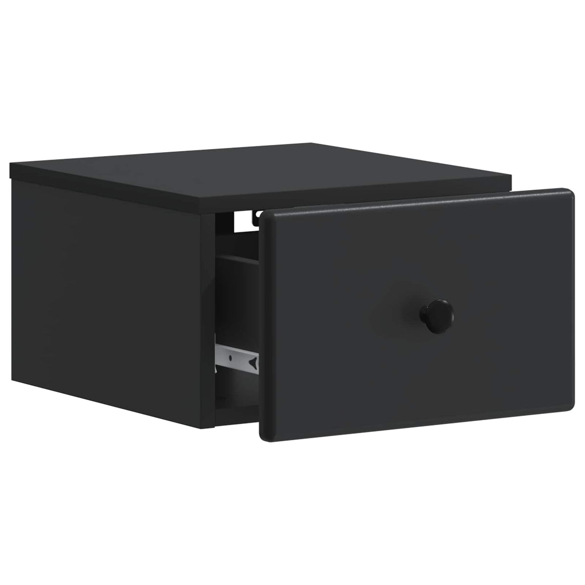 vidaXL Wall-Mounted Bedside Cabinet Black 34.5 x 33 x 20 cm
