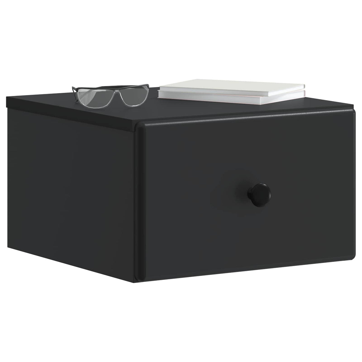 vidaXL Wall-Mounted Bedside Cabinet Black 34.5 x 33 x 20 cm