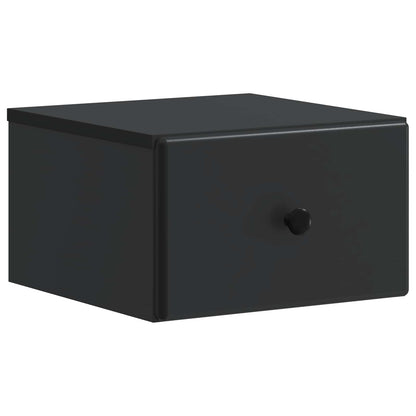 vidaXL Wall-Mounted Bedside Cabinet 2 pcs Black 34.5 x 33 x 20 cm