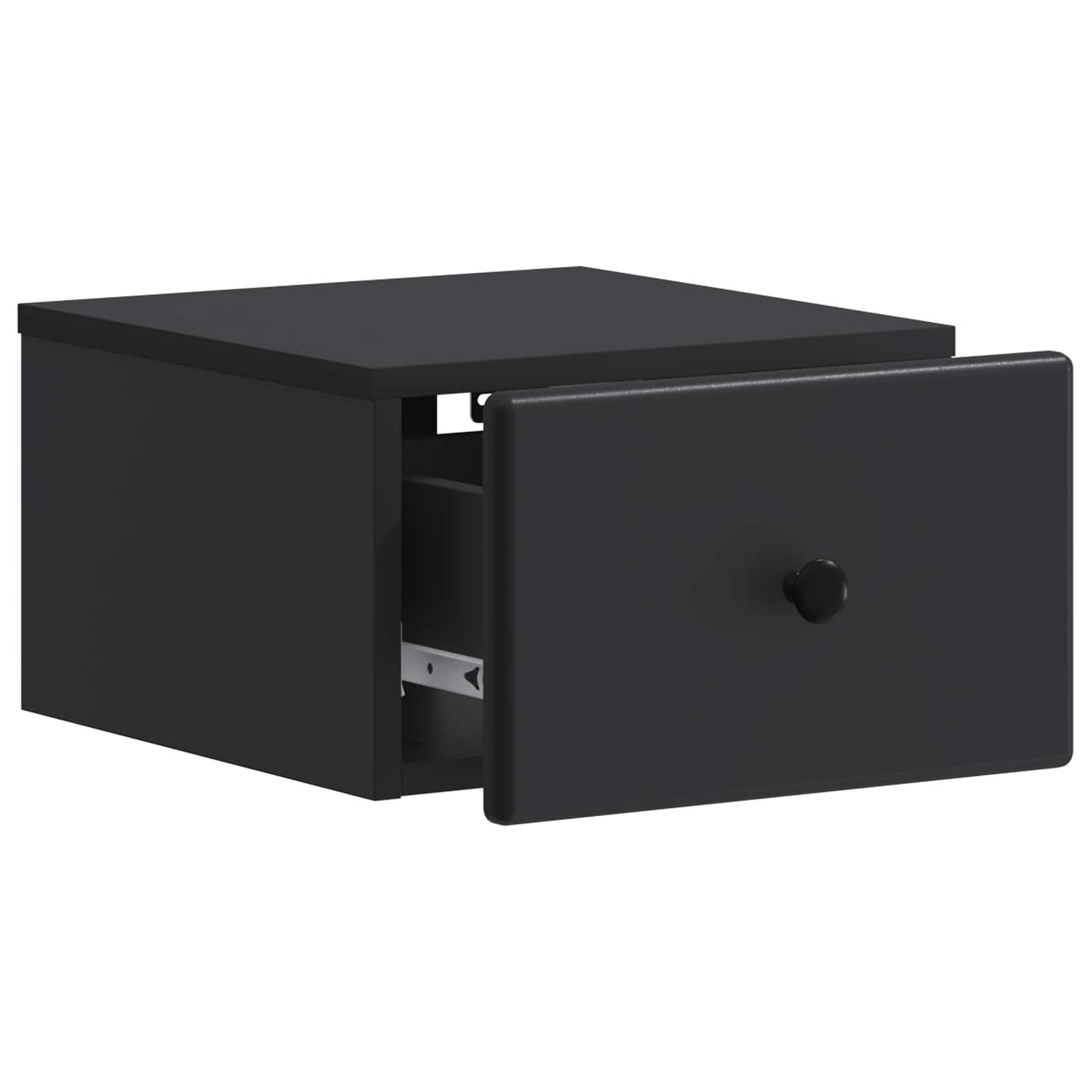 vidaXL Wall-Mounted Bedside Cabinet 2 pcs Black 34.5 x 33 x 20 cm