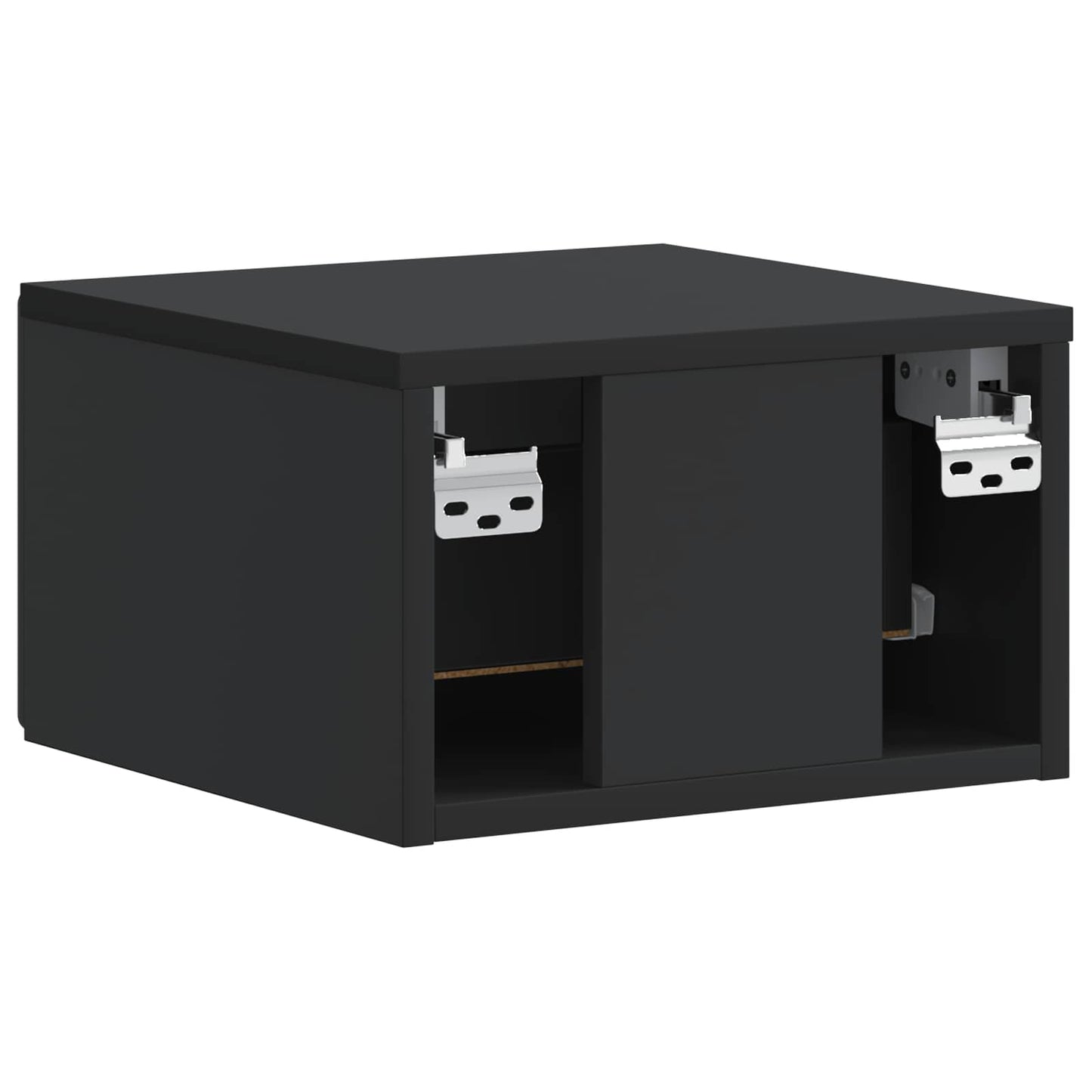 vidaXL Wall-Mounted Bedside Cabinet 2 pcs Black 34.5 x 33 x 20 cm