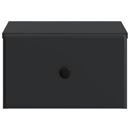 vidaXL Wall-Mounted Bedside Cabinet 2 pcs Black 34.5 x 33 x 20 cm