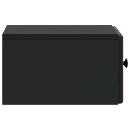 vidaXL Wall-Mounted Bedside Cabinet 2 pcs Black 34.5 x 33 x 20 cm