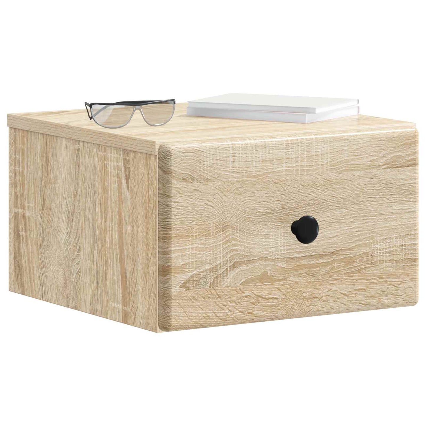 vidaXL Wall-Mounted Bedside Cabinet Sonoma Oak 34.5 x 33 x 20 cm