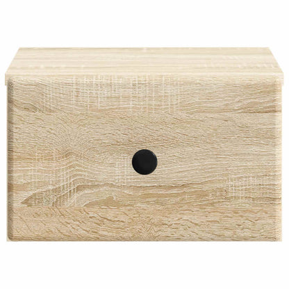 vidaXL Wall-Mounted Bedside Cabinet 2 pcs Sonoma Oak 34.5 x 33 x 20 cm