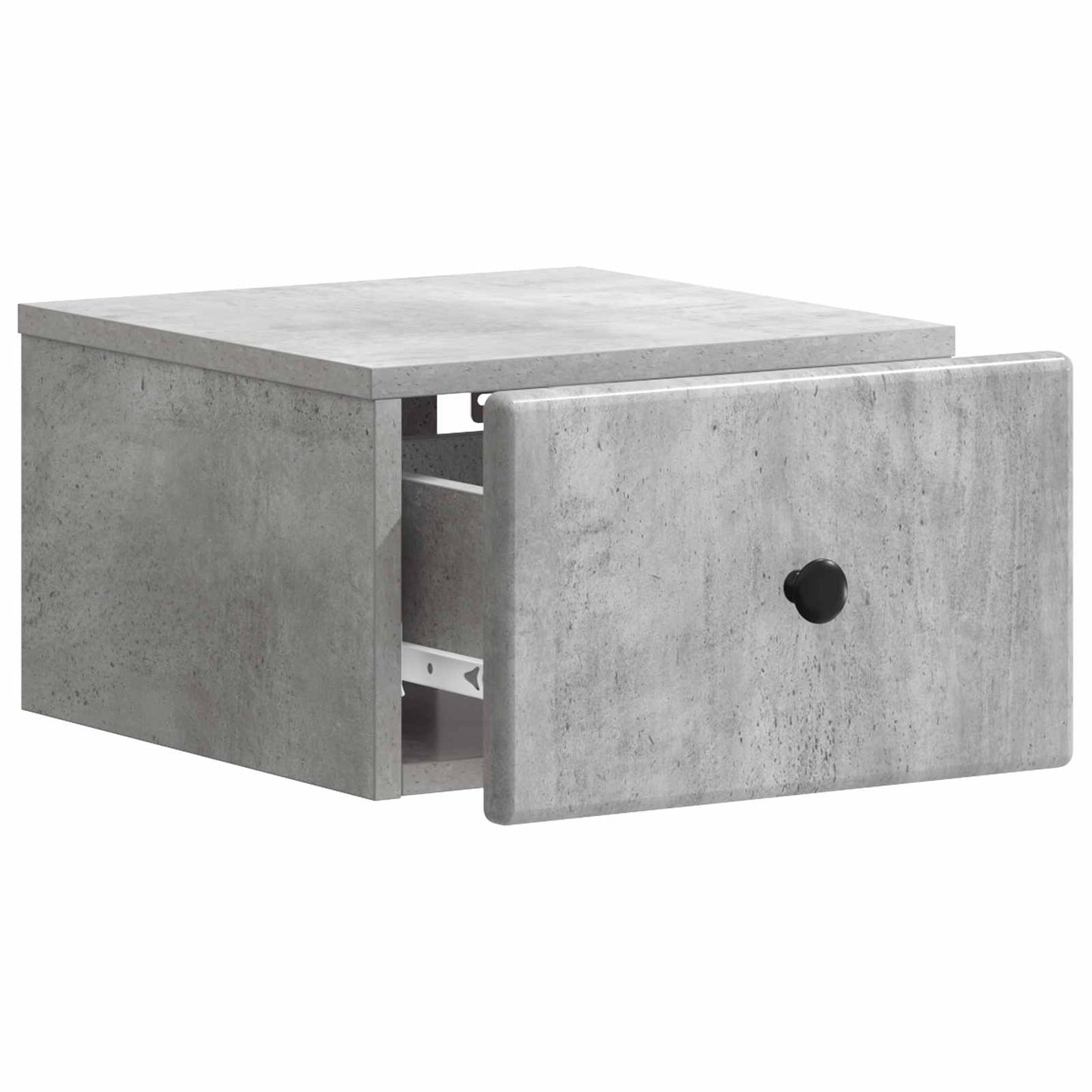 vidaXL Wall-Mounted Bedside Cabinet Concrete Grey 34.5 x 33 x 20 cm