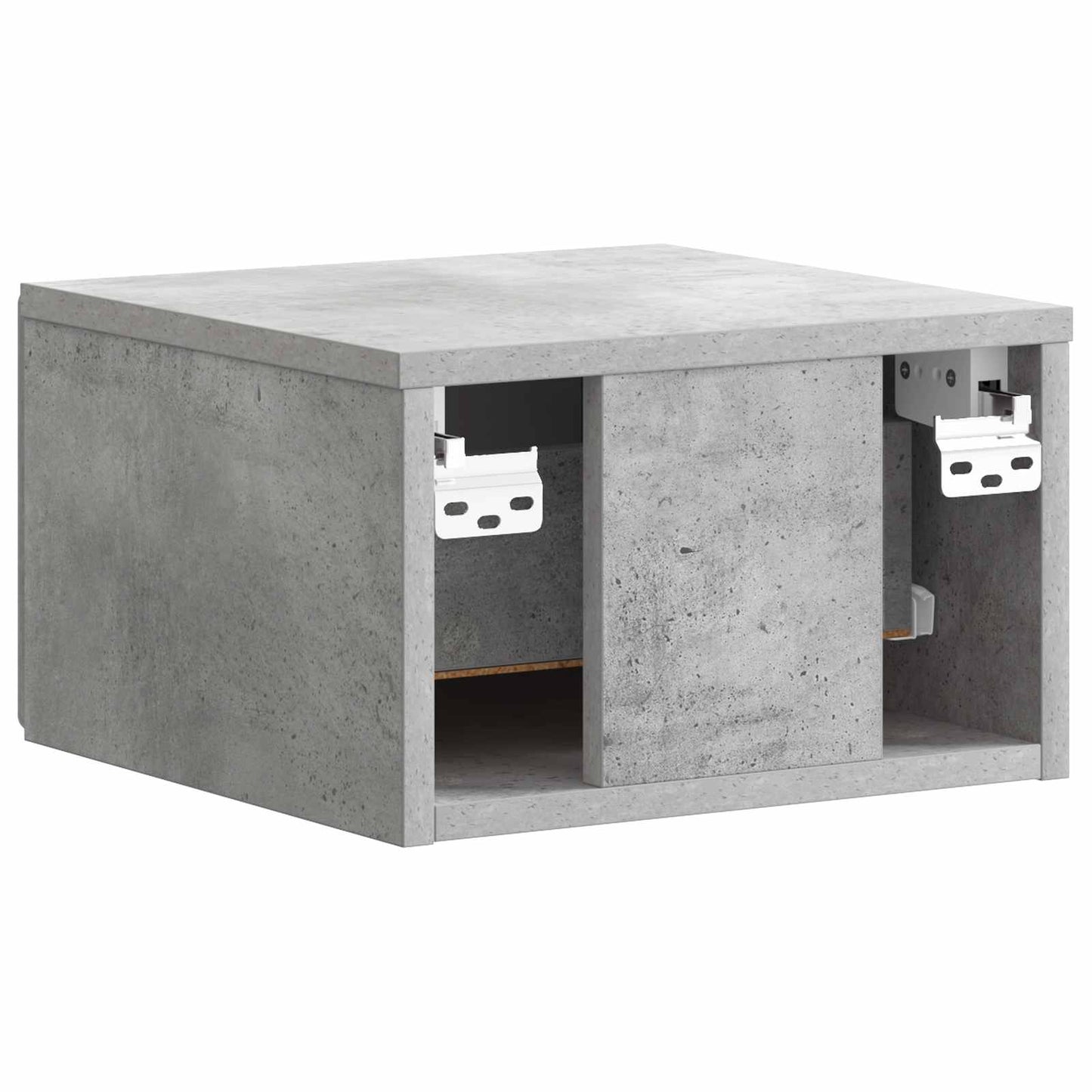 vidaXL Wall-Mounted Bedside Cabinet with Drawer 2 pcs Concrete Grey