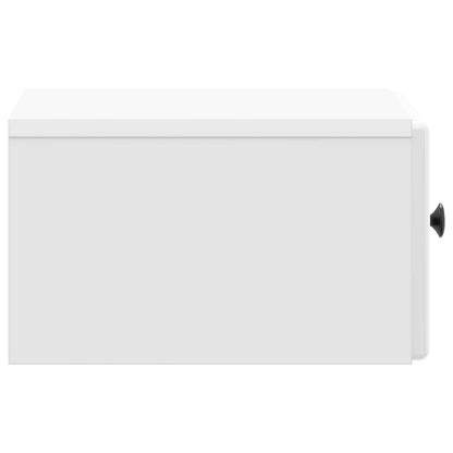 vidaXL Wall-Mounted Bedside Cabinet High Gloss White 34.5 x 33 x 20 cm