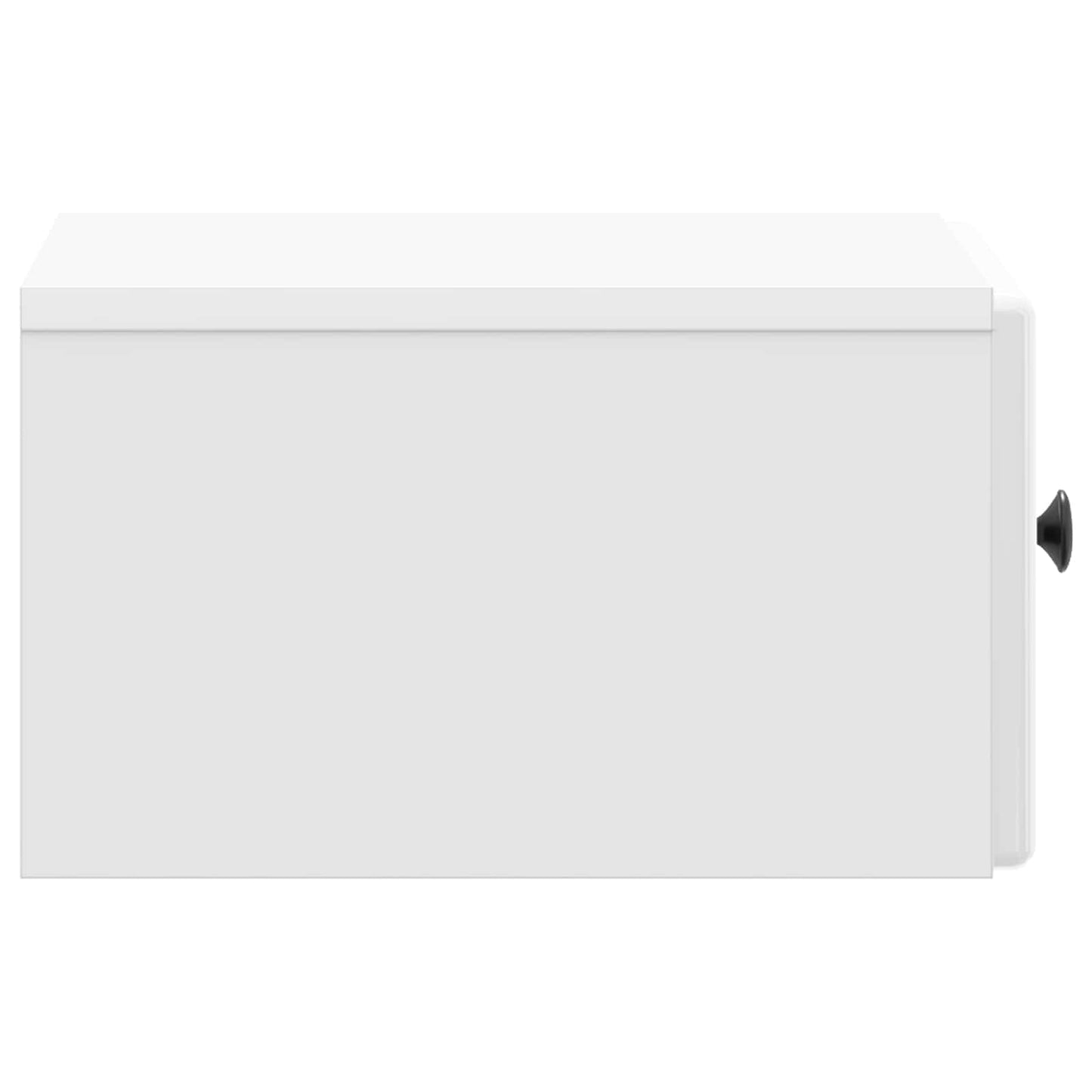 vidaXL Wall-Mounted Bedside Cabinet with Drawer 2 pcs High Gloss White