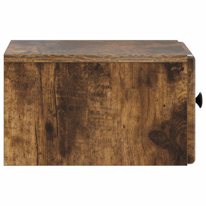vidaXL Wall-Mounted Bedside Cabinet 2 pcs Smoked Oak 34.5 x 33 x 20 cm