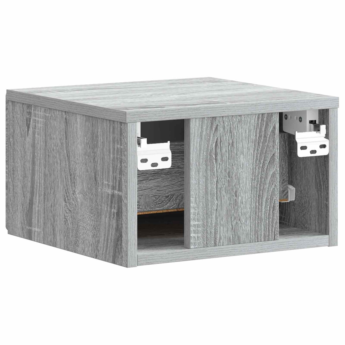 vidaXL Wall-Mounted Bedside Cabinet Grey Sonoma 34.5 x 33 x 20 cm
