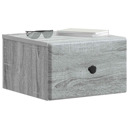 vidaXL Wall-Mounted Bedside Cabinet 2 pcs Grey Sonoma Engineered Wood