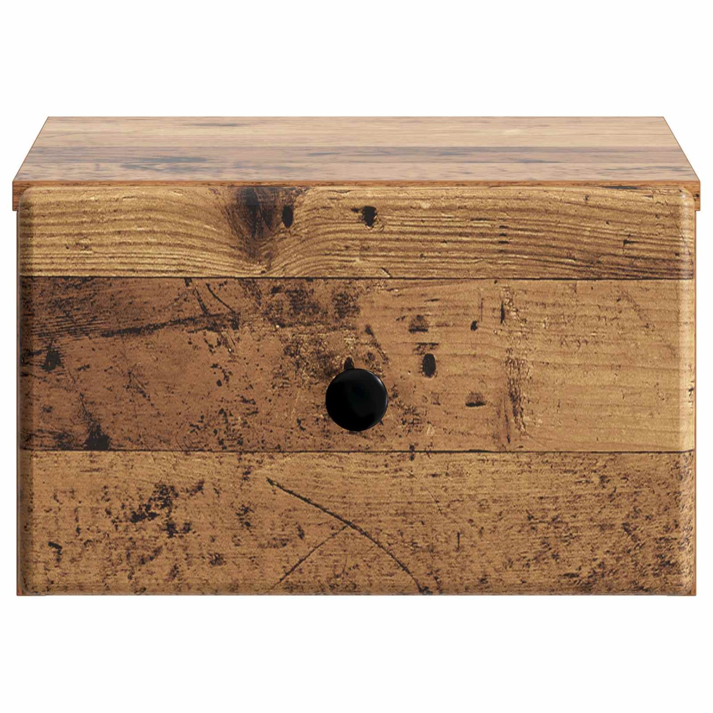 vidaXL Wall-Mounted Bedside Cabinet Old Wood 34.5 x 33 x 20 cm