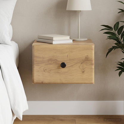 vidaXL Wall-Mounted Bedside Cabinet Artisan Oak 34.5 x 33 x 20 cm