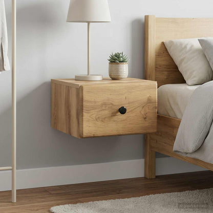 vidaXL Wall-Mounted Bedside Cabinet 2 pcs Artisan Oak