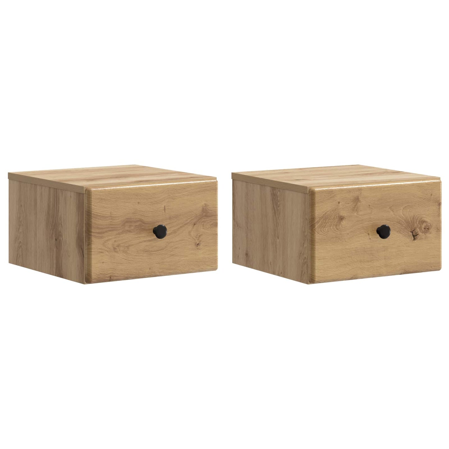 vidaXL Wall-Mounted Bedside Cabinet 2 pcs Artisan Oak