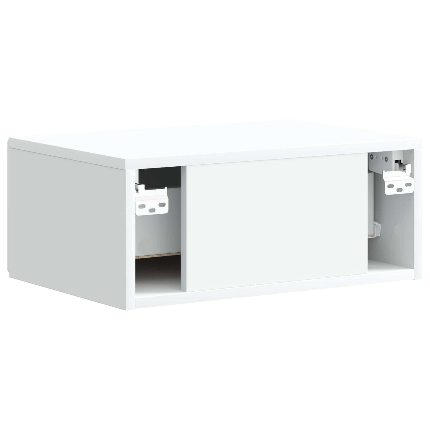 vidaXL Wall-Mounted Bedside Cabinet White 49 x 34.5 x 20 cm