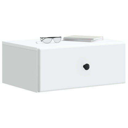 vidaXL Wall-Mounted Bedside Cabinet White 49 x 34.5 x 20 cm