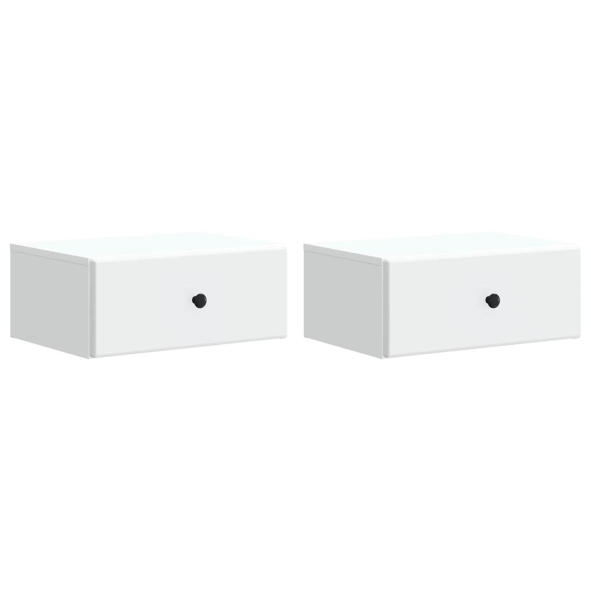vidaXL Wall-Mounted Bedside Cabinet 2 pcs White 49 x 34.5 x 20 cm
