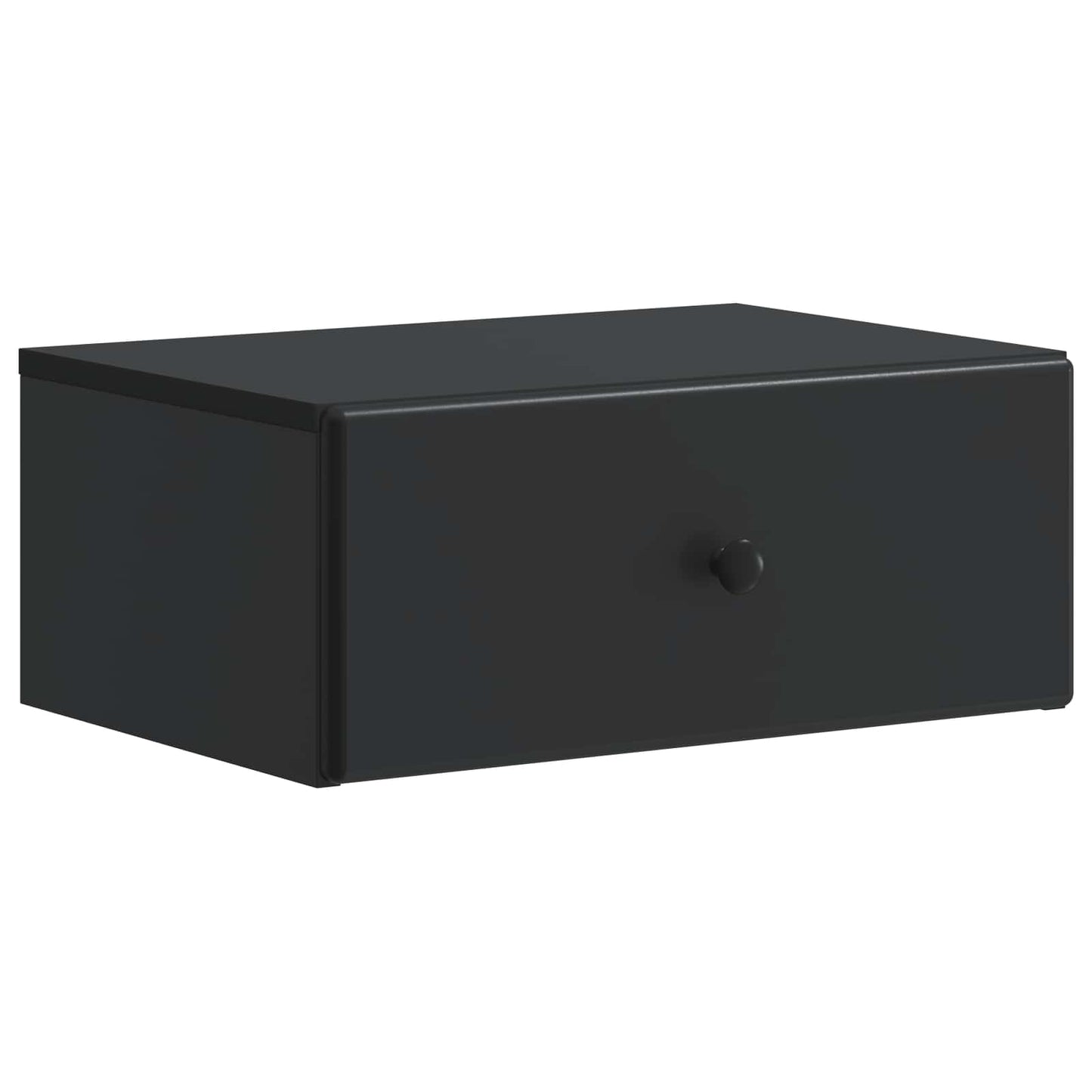vidaXL Wall-Mounted Bedside Cabinet Black 49 x 34.5 x 20 cm