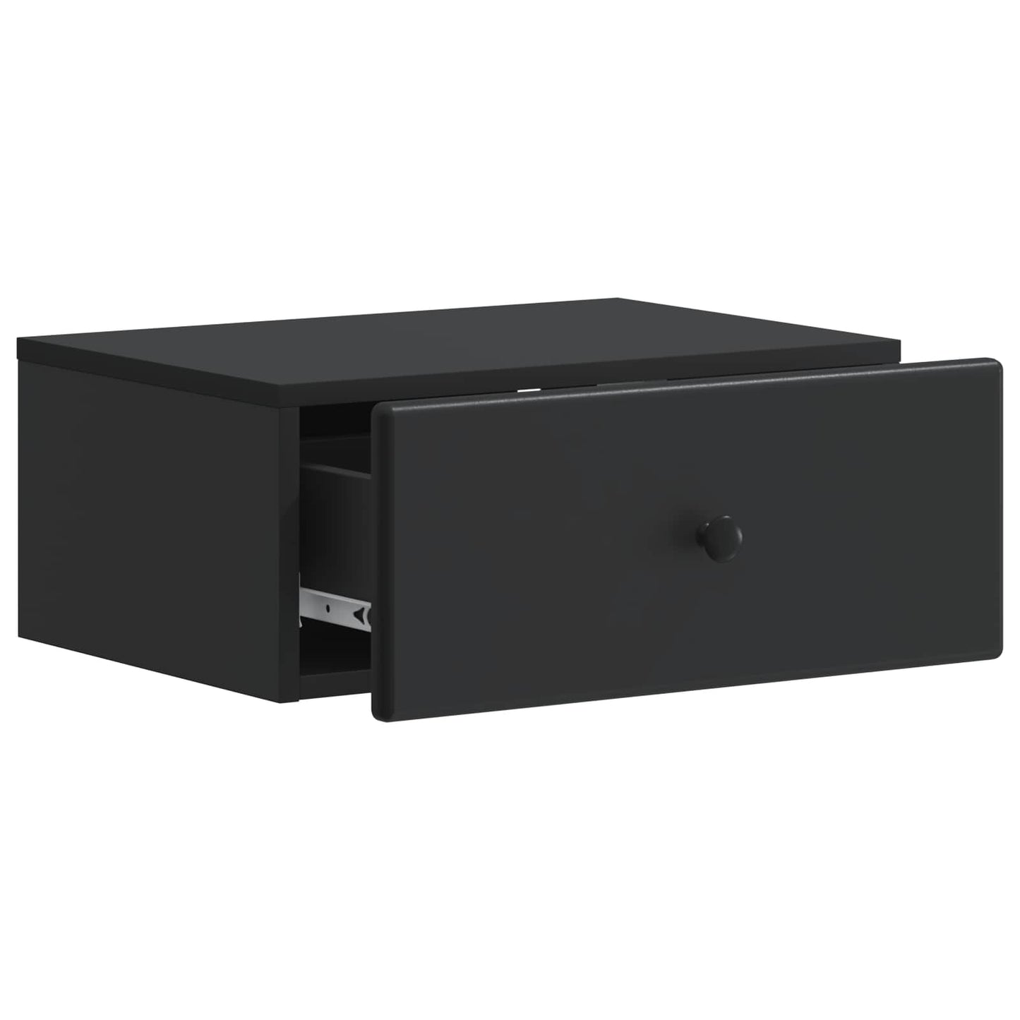 vidaXL Wall-Mounted Bedside Cabinet Black 49 x 34.5 x 20 cm