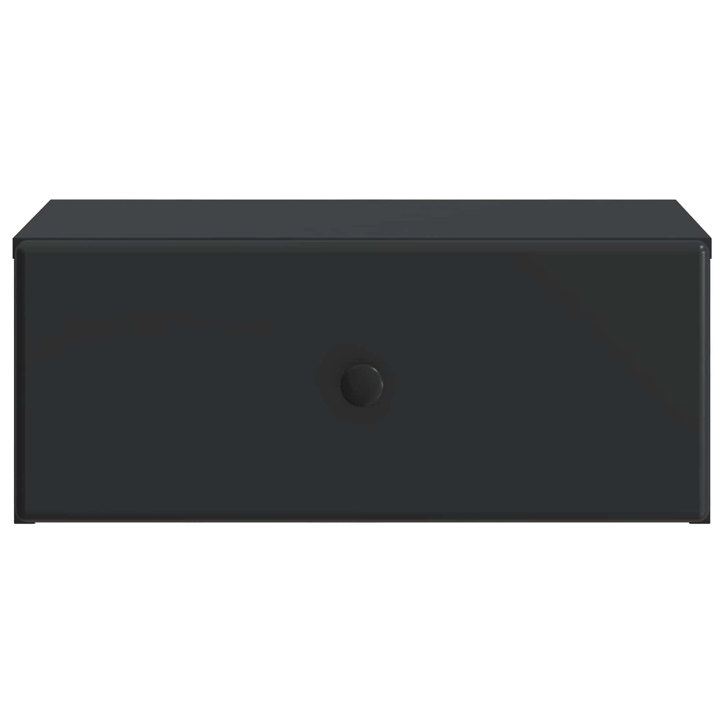 vidaXL Wall-Mounted Bedside Cabinet Black 49 x 34.5 x 20 cm