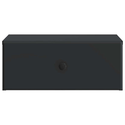 vidaXL Wall-Mounted Bedside Cabinet Black 49 x 34.5 x 20 cm